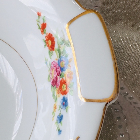 Mikado China Dresden pattern 10” Oval Vegetable Bowl Made In Occupied Japan - Picture 7 of 9